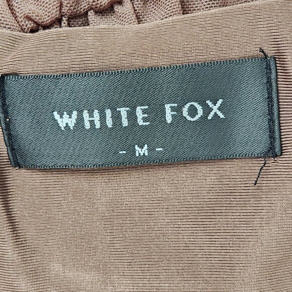 White Fox Boutique Dress Long Sleeve Brown Size Medium - Picture 2 of 8
